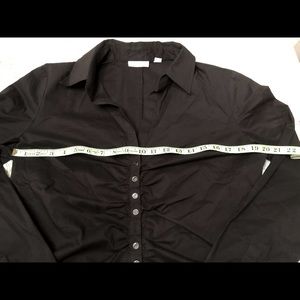 EUC NY & CO black business shirt sz L